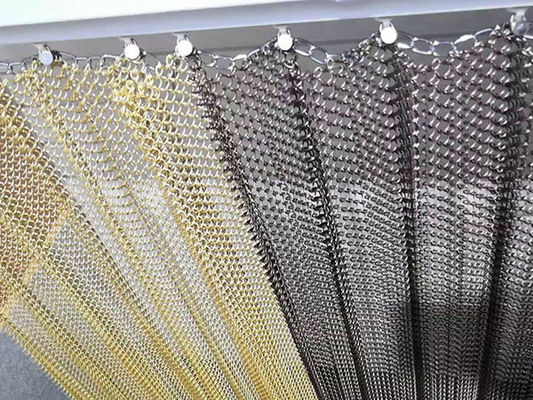 Partida de fachada Coilar de metal Cortinas de acero inoxidable Aleación de aluminio