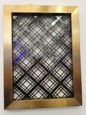 Pantalla de malla metálica decorativa dorada paneles de partición de malla transparentes