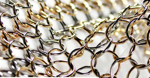 Cuadrícula de anillo de acero inoxidable para cortinas decorativas