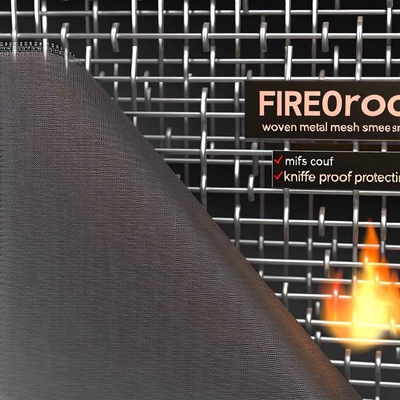 Reticular de malla metálica tejida a prueba de fuego 1-635 malla para protección duradera y a prueba de cuchillos