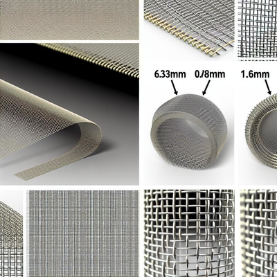 Malla de pantalla tejida 1-635mesh Diámetro del alambre natural 0.6mm 0.7mm 0.8mm 0.9mm 1.0mm 1.6mm
