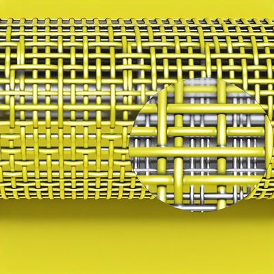 Malla de pantalla tejida de acero inoxidable duradera para aplicaciones y rendimiento en amarillo, etc.